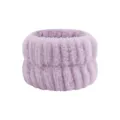 Morbidi polsini spa viola peluche per lavare il viso, fasce assorbenti per uso quotidiano. - Pezzo Singolo / Viola