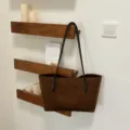 Bolso de Hombro de Ante Marrón Oscuro Bolso Tote Minimalista Retro Bolso de Sisa - Marrón Castaño