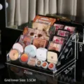 Transparent acrylic multi-tier cosmetic organizer stepped makeup display rack for home vanity - New Snap-on 6 Layers