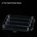 Clear Acrylic 4-Tier Nail Polish Display Stand Makeup Cosmetic Storage Rack Organizer - 4 Layers Length 31cm