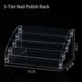 Clear acrylic 5-tier nail polish display rack organizer showcase stand 31x22.3x17cm - 5 Layers Length 31cm