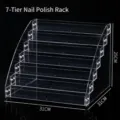 7-tier clear acrylic nail polish display rack cosmetic makeup organizer storage stand - 7 Layers Length 31cm
