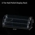 Clear acrylic 3-tier nail polish display rack makeup organizer cosmetic storage shelf stand - 3 Layers Length 31cm