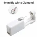 Disposable ear piercing gun kit with 4mm white diamond stud sterile tool safe easy use - Second Generation Disposable Piercer (4mm White Rhinestone)