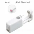 Einweg Ohrpiercing Pistole Werkzeug mit 4mm rosa Zirkon Stecker für sicheres Ohrpircing. - Zweite Generation Einweg-Piercer (4mm Rosa Strass)