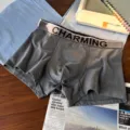 Grey men modal boxer briefs comfortable breathable underwear flat layout variant product photo - L / Dark Gray