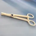 Disposable plastic body piercing clamp tool, cream white professional piercing supply SKU. - Triangle Slotted Pliers
