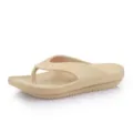 Sommer dicke Sohle rutschfeste Zehentrenner Freizeit Strandschuhe für Damen und Herren - Khaki