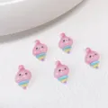 Cute pink resin nail art charms, cartoon DIY accessories for phone cases and crafts. - Pink Conch