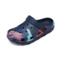 Kinderen kleurrijke verfspat tuin clogs, ademende antislip lichte waterschoenen. - Blauw