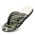 Herren Camouflage Zehentrenner Outdoor Strandsandalen Bequeme Weiche Massage Sohle Sommer Hausschuhe - 37 / Grün