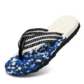 Herren Sommer Freizeit Zehentrenner Outdoor Mode Strandschuhe rutschfest bequeme grosse Sandalen - 1669 dark blue / 37