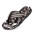 Herren Sommer Badeschuhe Anti-Rutsch Zehentrenner Outdoor Freizeit Strand Sandalen weich - 1665 brown / 37