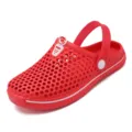 Kids summer breathable clogs non-slip beach shoes lightweight casual garden shoes red - 30 / Red