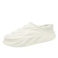 thick-soled fleece-lined cotton slippers for winter warm waterproof indoor home shoes - 36-37 / White Fleece Lined