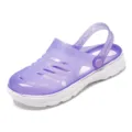 Summer thick sole purple jelly garden shoes clogs for women and men, casual beach sandals. - Purple