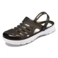 Mens womens summer garden shoes anti slip thick platform beach clogs jelly sandals footwear - 36 / Gray