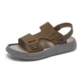 Heren casual outdoor strandandalen, comfortabel bruin bovenwerk met antislip dikke zool voor de zomer. - 38 / Bruin 2513