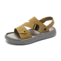 Casual outdoor sandalen voor heren in khaki kleur met verstelbare gesp en comfortabele zool. - Geel 2512