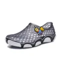 Kids breathable mesh water shoes, grey summer beach sandals for boys and girls outdoor wading. - 25 / Grey White