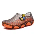 Kids wading shoes summer beach hollow clogs breathable outdoor water sports children footwear - 25 / Gray Orange