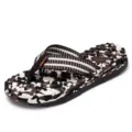 Men's summer camo flip-flops, comfortable soft sole beach sandals for outdoor casual wear. - Brown