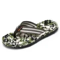 Mens camouflage flip flops outdoor beach summer casual soft sole comfortable sandals - 37 / Green