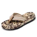 Men camouflage flip flops summer outdoor beach shoes soft sole casual flat sandals footwear - 37 / Khaki