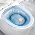 Transparent blue sitz bath basin for pregnant women home toilet postpartum care plastic tub - Transparent Blue