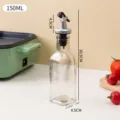 Bottiglia olio quadrata in vetro 150ml, oliera aceto antiperdita per condimento cucina casa - 150ML