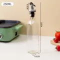 Bottiglia quadrata in vetro per olio 250ml dispenser per aceto da cucina con beccuccio - 250ML