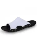 Sandalias de verano casuales para hombre punta abierta en blanco y negro, zapatos cómodos - 36 / Blanco