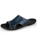 Sandalias casuales de hombre zapatos de playa de verano suela blanda antideslizante - 36 / Azul