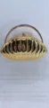 Χρυσή μεταλλική τσάντα βραδινή clutch σε σχήμα κοχυλιού με χερούλι για πάρτι και γάμους. - Χρυσό