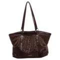 Vintage grote capaciteit luipaard shopper tas voor dames, stijlvolle herfst schoudertas. - Eén maat / koffiekleur