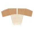 Blank kraft paper toothpick flags detail, ideal for party food, fruit, and burger decoration picks. - Kraft Paper Toothpick Flag / 100 Pieces/Pack