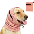 Roze kalmerende honden capuchon angstverlichting oorbeschermers snood huisdieren detail - S / Roze