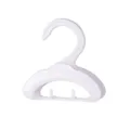 White arch storage hook detail, multi-functional hanger for bags, ties, and belts. - White