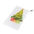 Niet-geweven winter planten vorsthoes met kerstboom print, witte trekkoord tas voor. - 80x110cm Trekkoord
