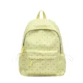 Cute yellow heart printed backpack school bag casual minimalist daypack for daily use - Single Bag / Yellow