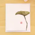 Chinese style greeting card lotus leaf design blank card thanksgiving christmas card - Lotus Leaf