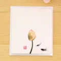 Chinese style greeting card with lotus fish design for birthday thank you blessing card. - Lotus And Small Fish