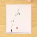 Chinese style bamboo greeting card with envelope for birthday, thank you and festival wishes. - Bamboo