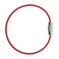Cable de alambre de acero inoxidable recubierto llavero bucle detalle para uso múltiple. - Rojo