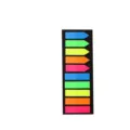 Linguette indice in PET colorate, note adesive trasparenti fluorescenti a freccia. - 5 Piatte + 5 Frecce Strisce (1.2mm*4.4mm*10Pz*20Fogli)
