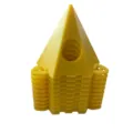 Yellow plastic paint pyramid stands stackable painting auxiliary brackets for woodworking boards - 10 Pieces/Pack / Yellow