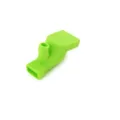 Silicone faucet extender for kids hand washing, portable water guide tap accessory detail view - Green