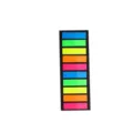 Foglietti adesivi PET colorati trasparenti neon etichette indice segnapagina per ufficio - 10 Strisce Piatte (1.2mm*4.4mm*10Pz*20Fogli)
