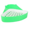 Lettiera ad angolo per conigli in plastica toilette per piccoli animali verde bianco - Verde