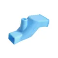 Blue silicone faucet extender water guide for children hand washing and portable bathroom sink. - Blue